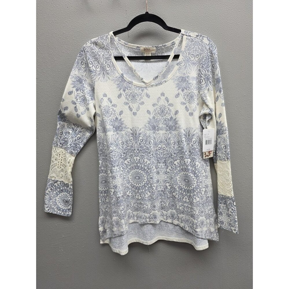 Madison & Berkeley Sweater Womens Large Lace Boho Long Sleeve Pullover Top